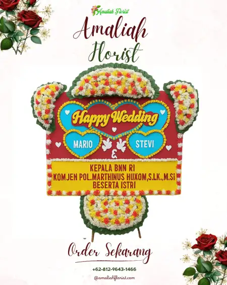 Papan Bunga Pernikahan Bukek